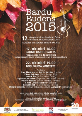 12.starptautiskais bardu un folka festivāls BARDU RUDENS 2015