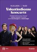 Ievas Sutugovas un Andra Ērgļa Valentīndienas koncerts Kultūras centrā “Imanta” 14. februārī